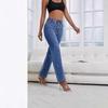 Pantaloni Jeans da Donna Perline Vita Alta Casual Pantaloni Dritti per Donna Streetwear Elegante Denim con Inserti Pantaloni Femminili
