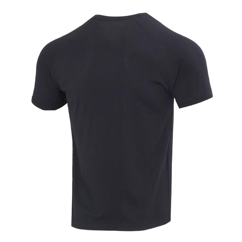 Under Armour Solid Color Logo Fitness Training Breathable Crew Neck Short Sleeve T-Shirt Men Tops Black 23500511-001