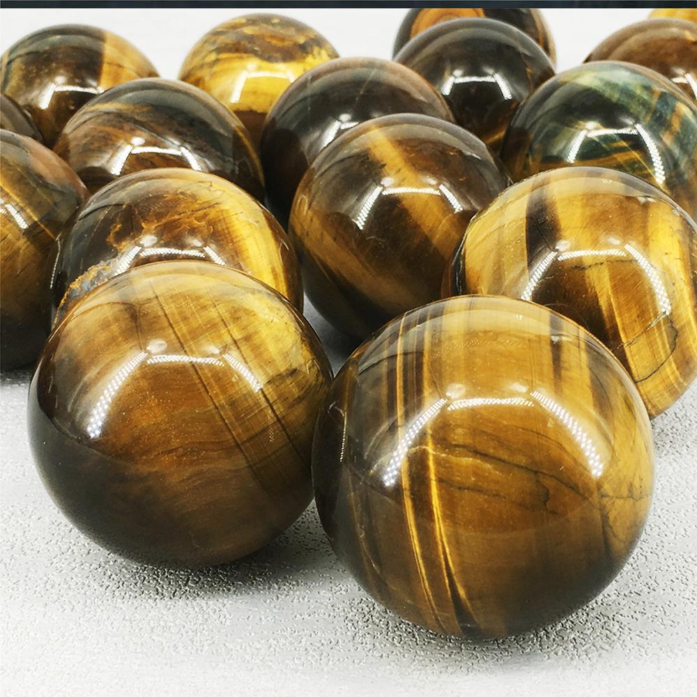 Natural Tiger Eye Crystal Ball Polished Yellow Tiger Eye Sphere for Home Decor Feng Shui Healing Raw Stone Decorative Orb