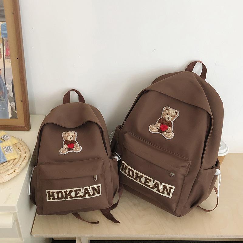 Large Capacity Schoolbag Versatile and Casual Japanese Style Bear Backpack A Backpack for Junior and Senior High School Students