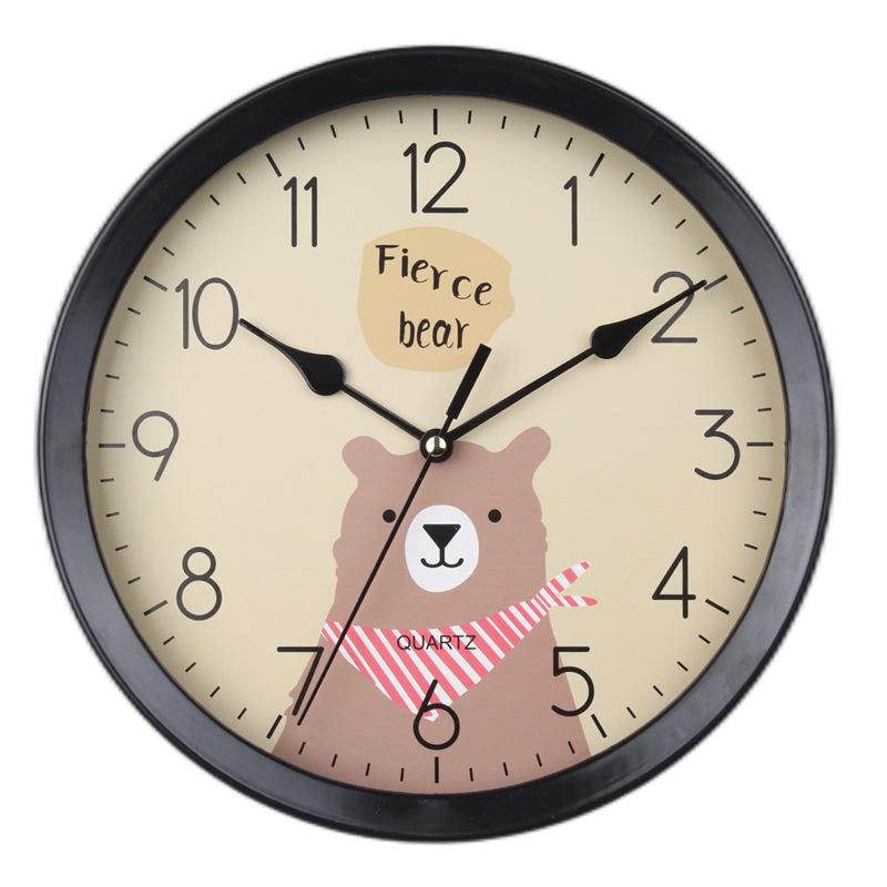 Super Silent Creative Wall Clock Cartoon Clock Wall Clock Cute Simple Home Living Room Children's Room Bedroom Wall Clock