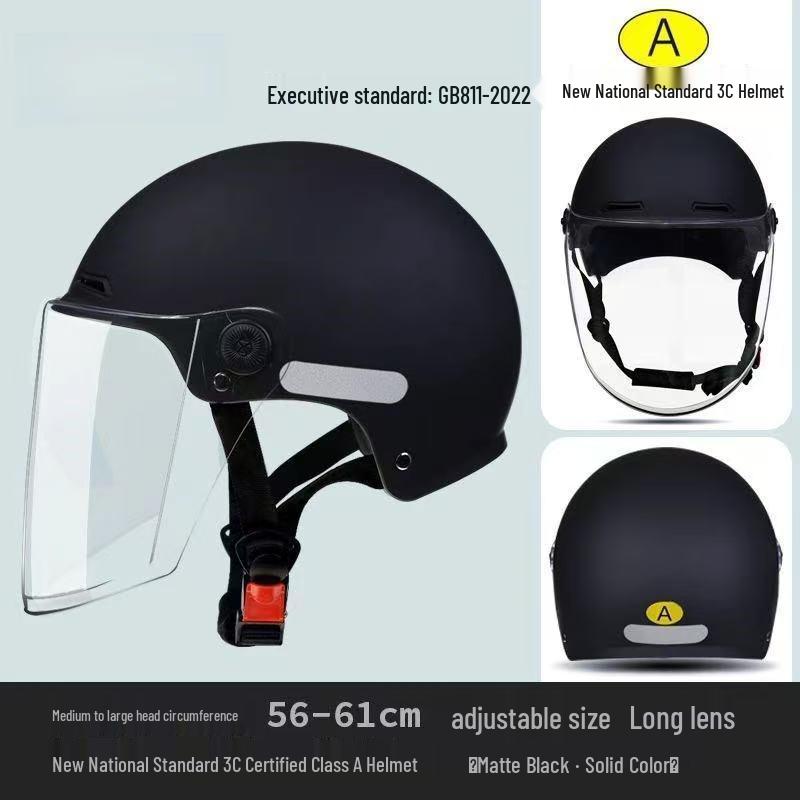

Certified Unisex Summer Electric Vehicle Helmet with Sun Protection, Breathable Design, Double Visor, and All-Season Safety for Motorcyclists Double Visor, Upgraded Thickened Summer Version