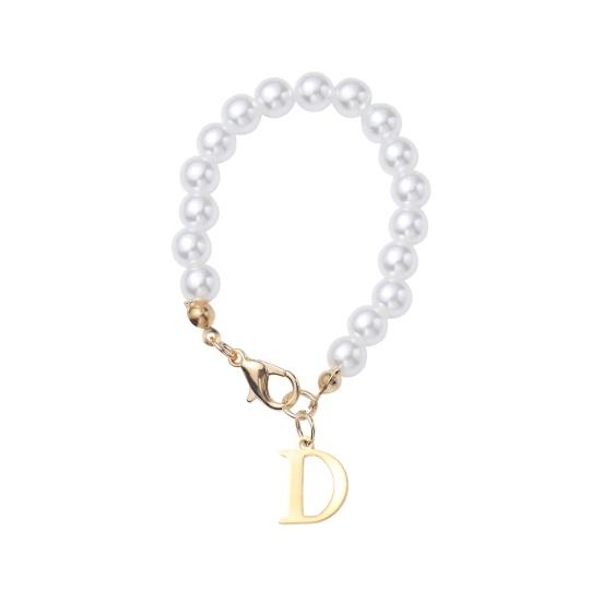 

Персонализированные подвески с буквами, аксессуары для чашек, начальный декор из сплава, нержавеющая сталь, кулон с 26 английскими буквами и застежкой-лобстером для стакана D золотистый