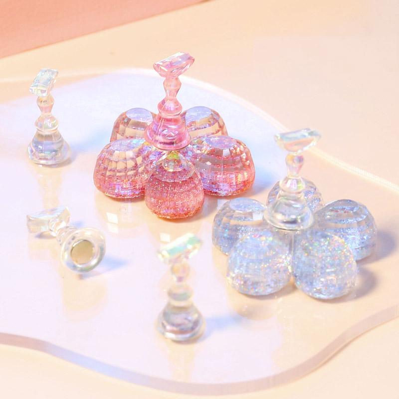 Aurora uchwyt magnetyczny końcówki do paznokci wzór kwiatowy akcesoria do paznokci narzędzia wyświetlacz praktyka trening stojak na paznokcie manicure