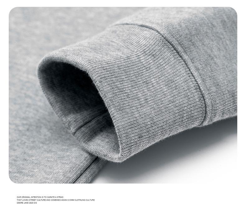 Men's Half-High Collar Zipper Hoodie - Casual, Loose, Versatile Base Layer for Couples