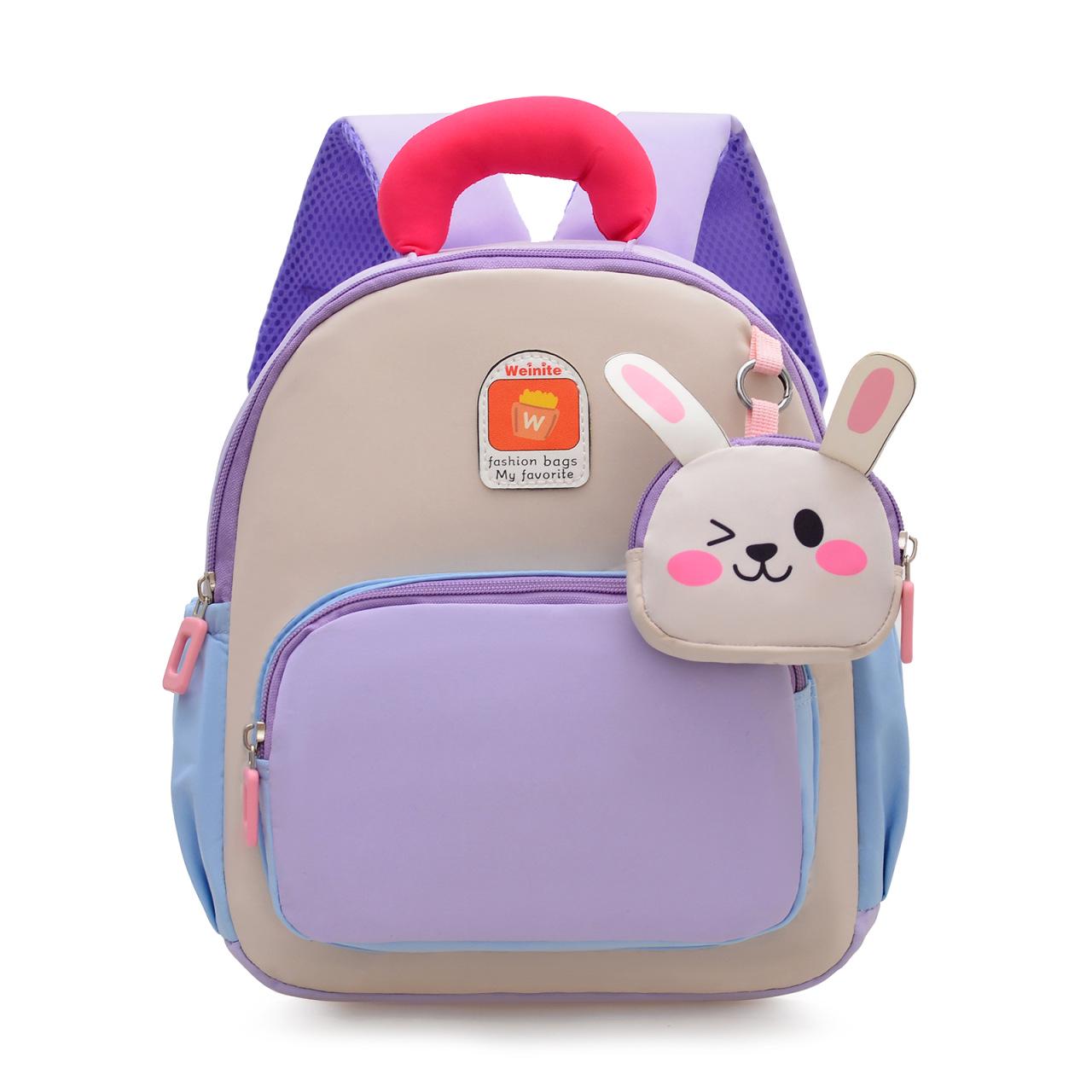 

Легкий школьный рюкзак для девочек в корейском стиле для возраста 3-6 лет 26x10x30cm фиолетовый