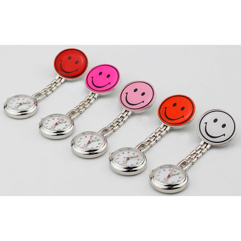 Fashion Casual Quartz Wrist Watch Luminous Smiley Face Pocket Watch