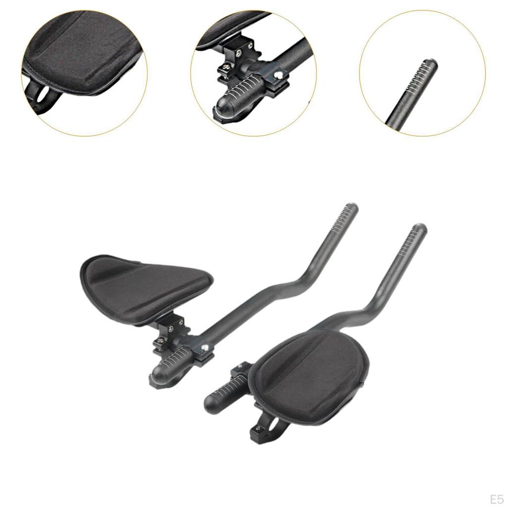 Bicycle Arm Rest Bar Bike Aero Aluminum Alloy Clip On Ultralight Armrest Handlebar TT