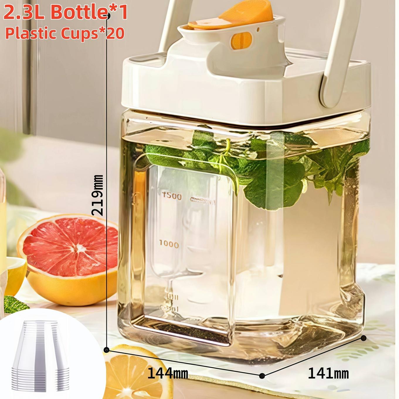 

Drink Dispenser with Spigot Leakproof Sealed Filter Screen Milk Juice With Lids For Fridge Dairly Beverage Container for Party