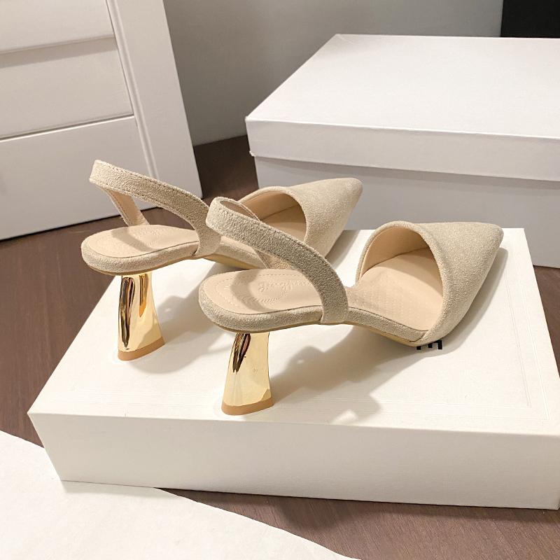 Fashion Ladies Shoes 2025 Fashion Women's Slingbacks High Heels Pointed Toe Thin Heels Slip on Pumps for Classics Daily Dress Sandals