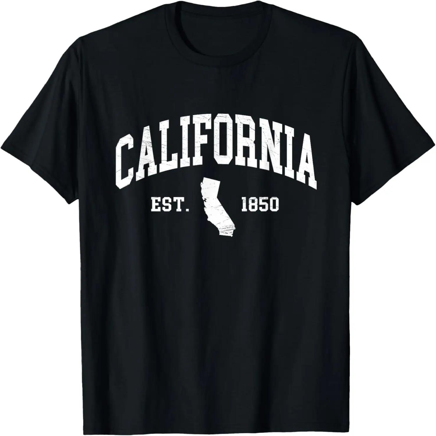 

California - Est. 1850 - Distressed _ Worn Design - Classic T-Shirt XXXXXL чорний
