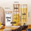 170PCS Food Pantry Labels, Kitchen Container Storage Labels Spice Organize Storage Jars Boxes Bottles Preprinted Black Script Clear Stickers - Water