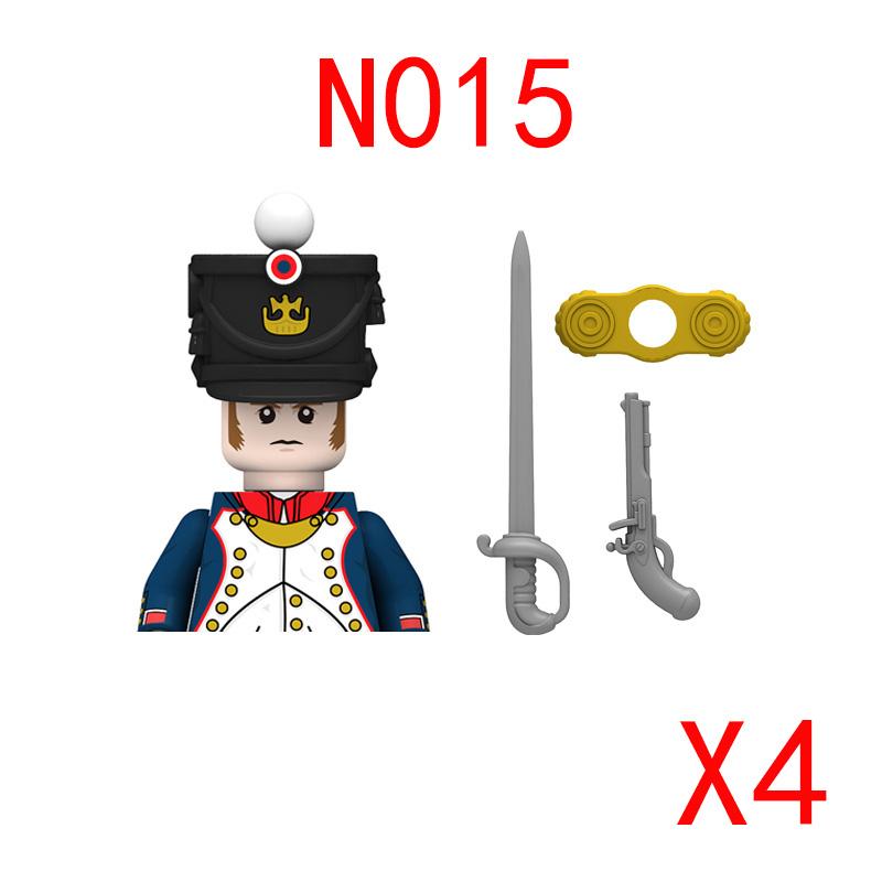 Napoleonic War Military Building Blocks Mini Bricks Figures Gifts Weapons Funs Equipments Russian France UK Italy Solider Toys