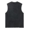 Religious Graphic Vest Streetwear Hip Hop Mens Tank Tops Casual Sleeveless Tops Shirt Washed Cotton Vest Black Harajuku