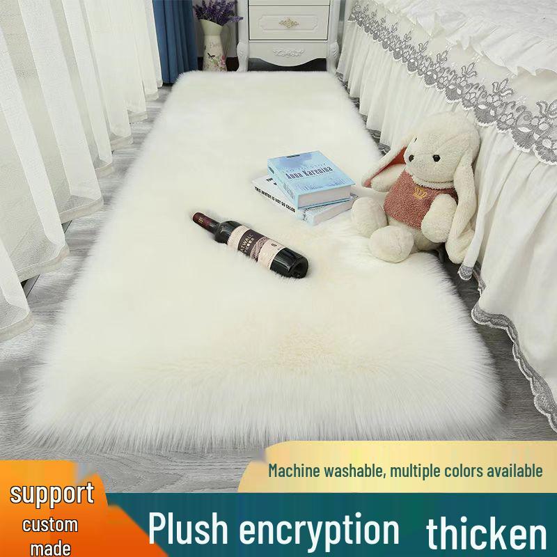 White Faux Fur Display Mat for Surfaces and Decor
