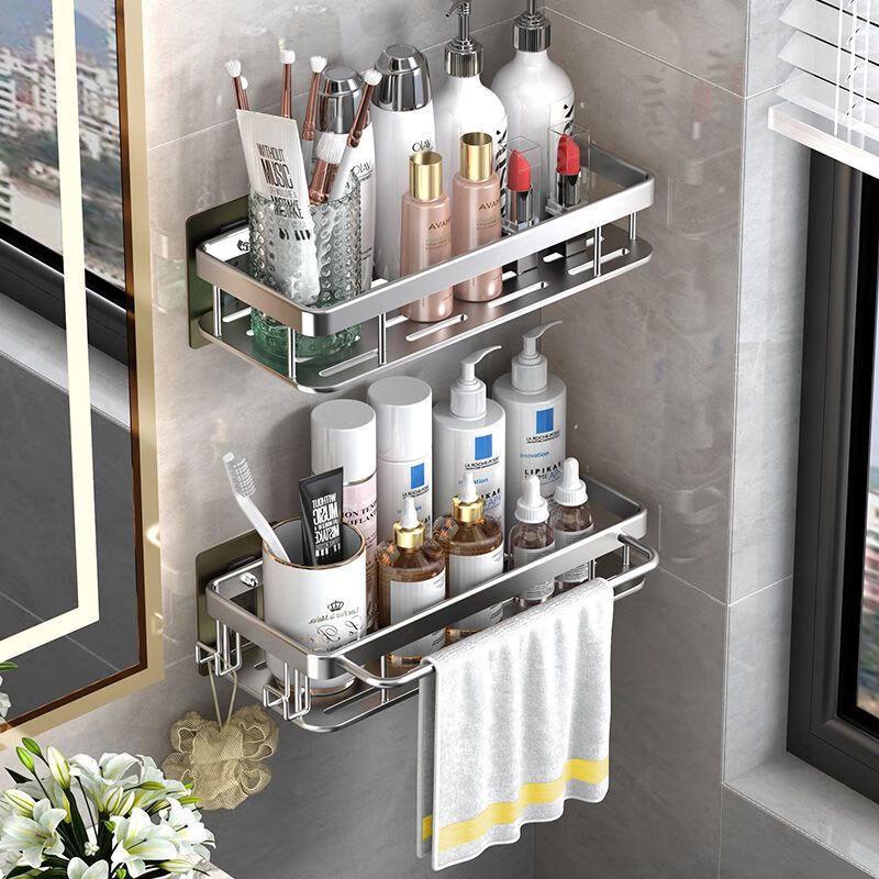 Zunwei Wall-Mounted No-Drill Bathroom Shelf