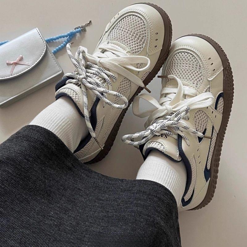 Mango head mesh white shoes women's breathable women's shoes 2025 summer new ins Korean version versatile niche casual shoes