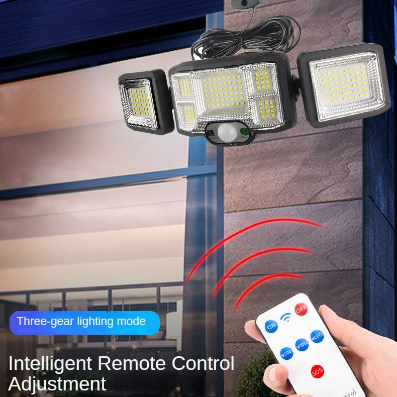 Neue Solar-Wandlampe mit Induktionsfunktion für den menschlichen Körper, Gartenlampe im Freien, wasserdicht, LED, drehbare Beleuchtung, Straßenlaterne