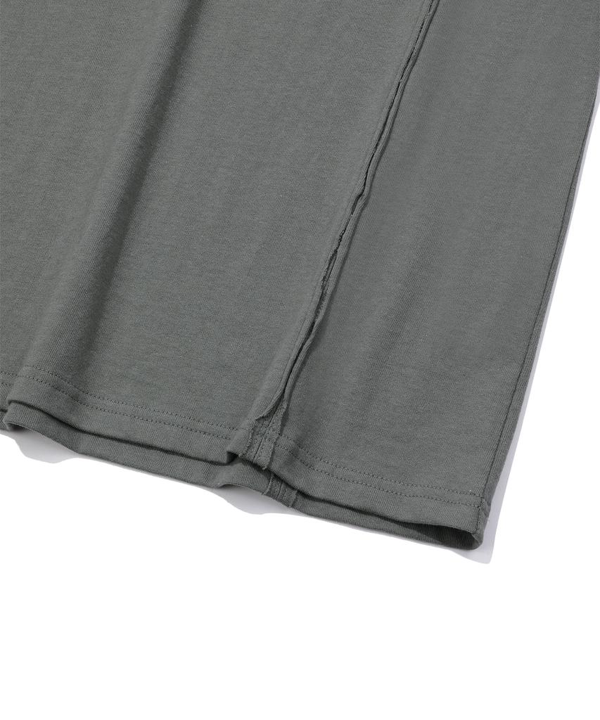 EPISODE UNTITLED Cut-Off Logo Ring Point T-Shirt_Grey