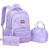 Elementary School Bag For Girls, Grades 1 To 6 For Girls, Large-Capacity Waterproof Three-Piece Backpack And Spine Bag.