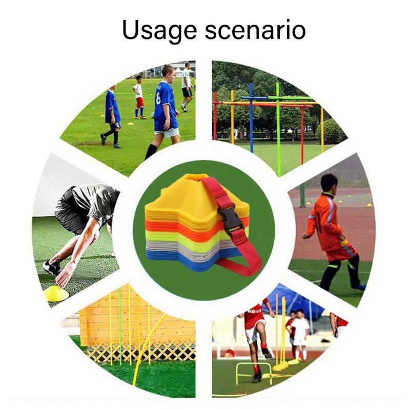 Athletic Training Cones With Star Base Durability Soccer Practice Discs Improve Feetwork Accuracy For Competitions