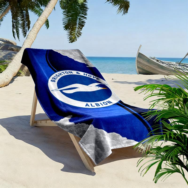 Brighton Print Beach Towel, Large Soft Quick Dry Towel for Beach Camping Swimming