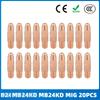 MB24KD conductive nozzle 24KD protective cover M6 conductive nozzle 28mm gas shielded welding gun 20PCS