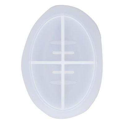 Molde Jabonera DIY Fabricación Forma Ovalada Silicona Espejo Drenaje con Fugas Caja de Jabón para Manualidades Regalo