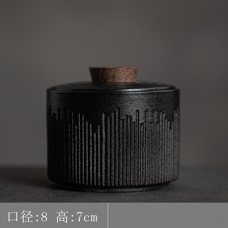 Ceramic Small Tea Caddy Jars Coffee Can Portable Kitchen Tea Can Snacks Sealed Jars Decor Storage Tank Food Organizer Candy Jars