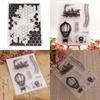 Railway Transparent Stamp Clear Stamp for Card Making Scrapbooking Album Photo Decorations Train Silicone Stamp Seals