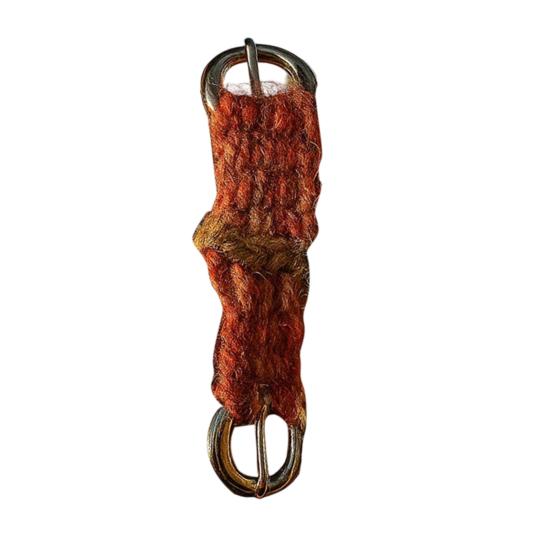 1/4Pcs Mini Girth Keychain Pendant Lightweight Crochet Knitting Saddle Key Chain Handmade Western Cowboy