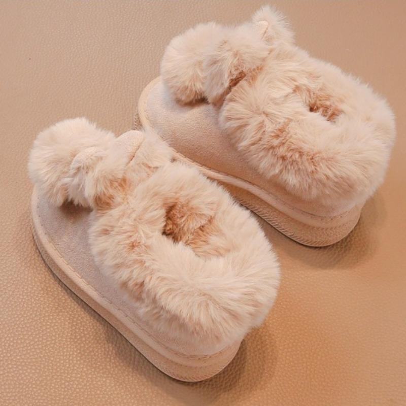 Girls' Snow-resistant Snow Boots Large Cotton Warm Short Boots Plus Velvet and Thick Cotton Boots