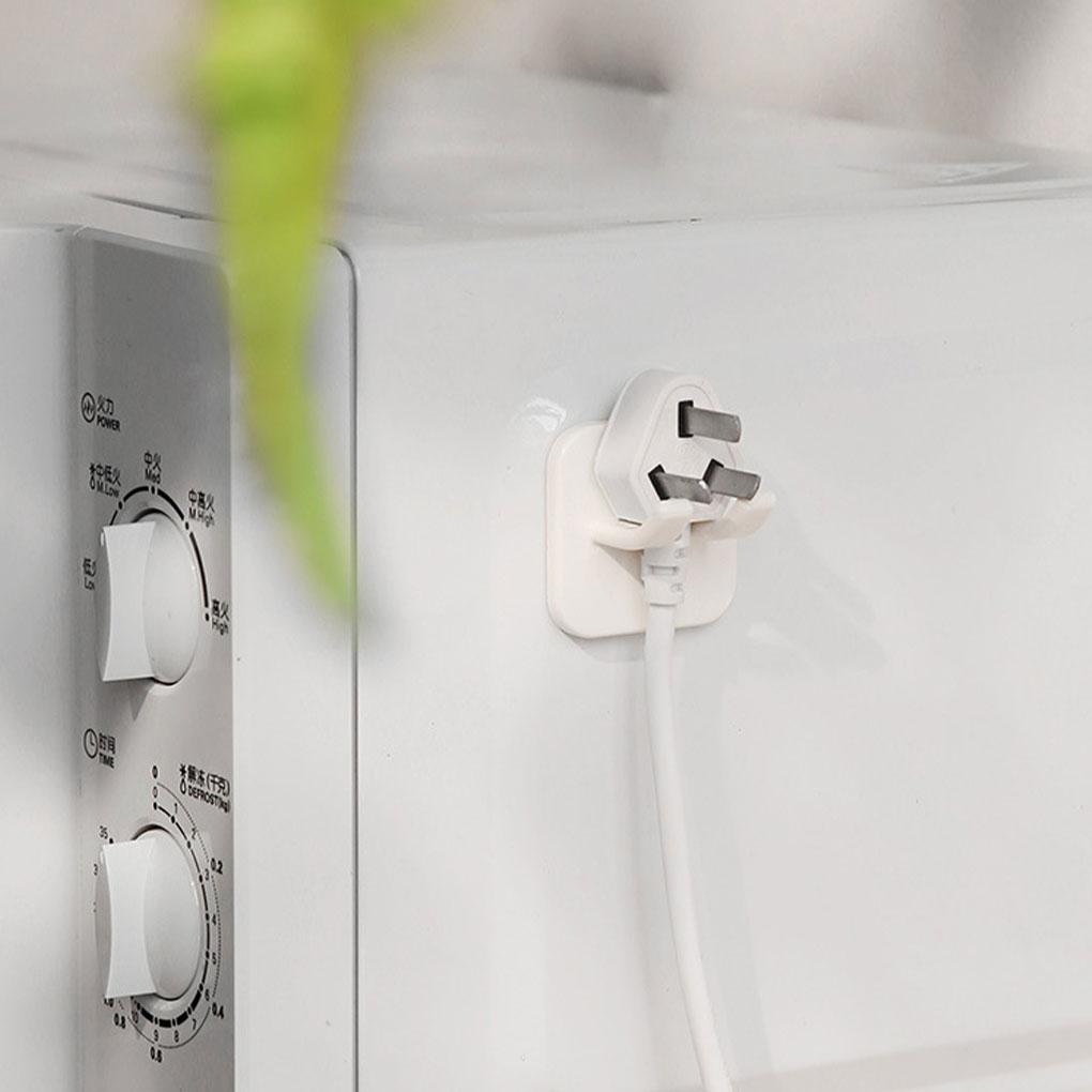 4 Stück Kunststoff Klebehaken Starke Tragfähigkeit Einfache Installation Selbstklebende Stecker- und Steckdosenleiste