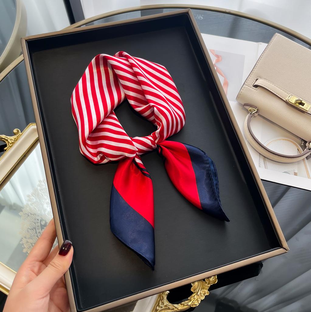 Beach Sunscreen Kerchief Luxury Design Square Scarves Women Popular 60X60CM Silk Hijab