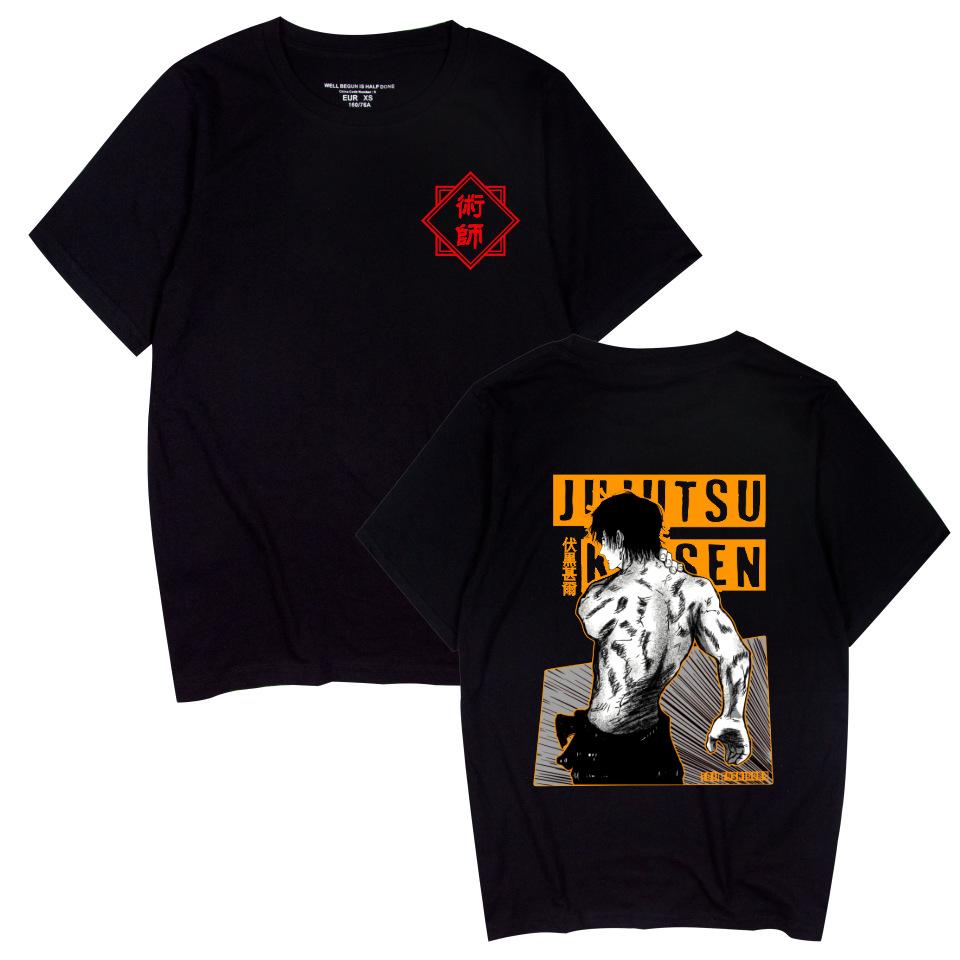 

Fashion for Fans of Jujutsu Kaisen Women Men s Casual Cartoon Printed Short Sleeve T-shirts XS чёрный