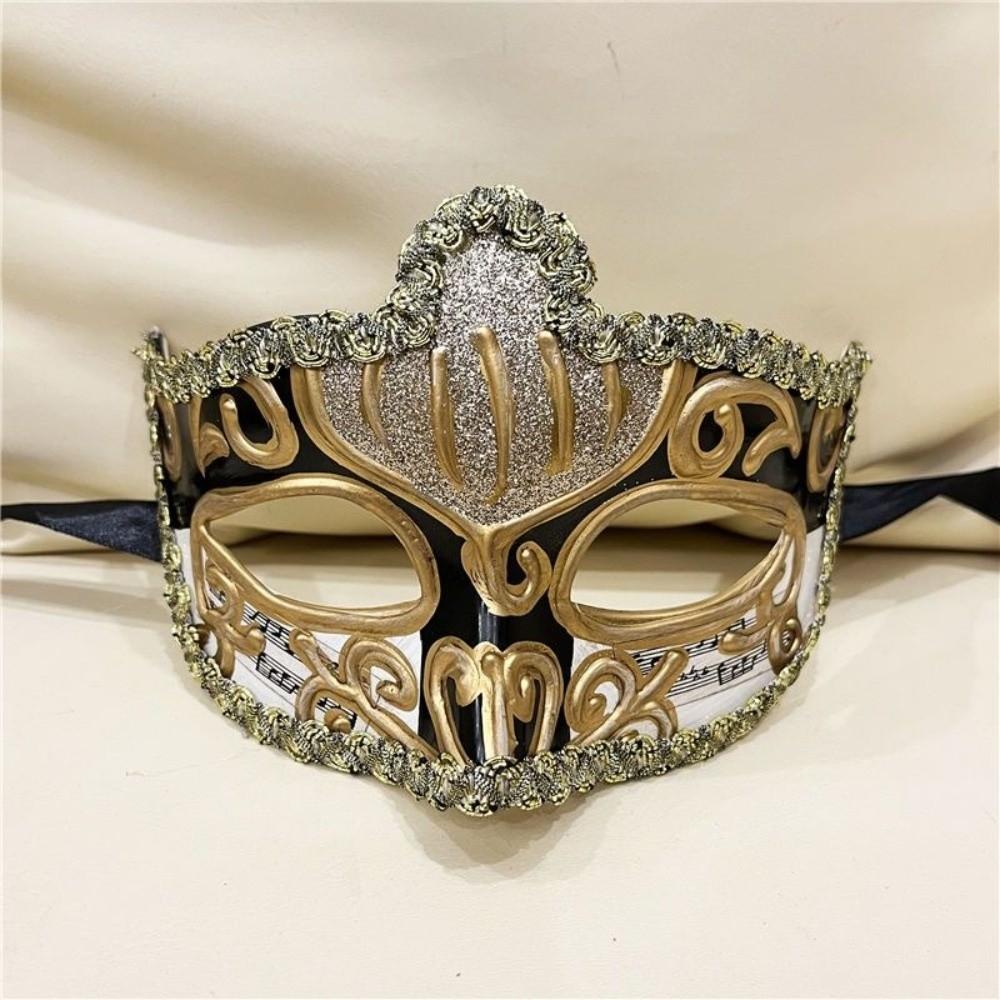 Party Cosplay Props Glitter Mask Plastic Venice Mask Simple Halloween Masks  Photo Prop