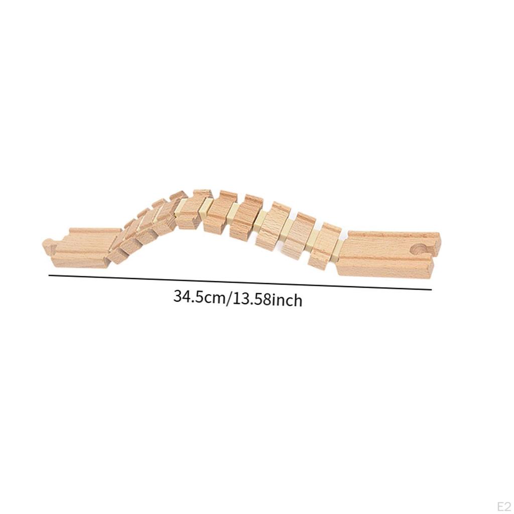 Creative Wooden Train Playset with Road and Railway Components