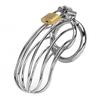 Adult Games Stainless Steel Cock Cage Lockable Sex Toys for Men Penis Cock Ring Sleeve Lock Male Chastity Device