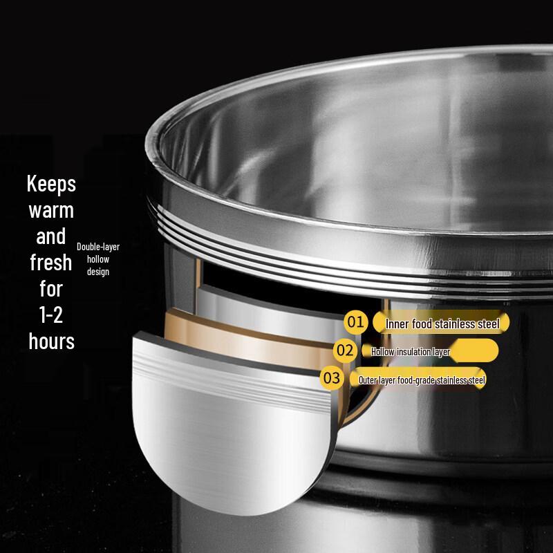 Large Capacity Insulated Stainless Steel Lunch Box