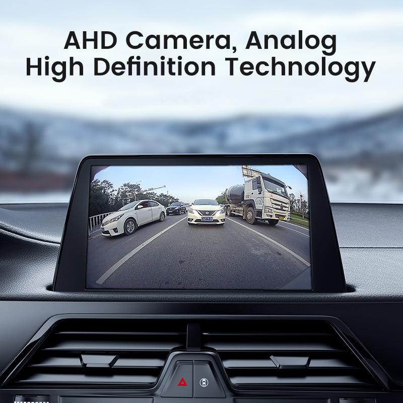 170° AHD 1920x1080P CBVS 720P Black Rear View Backup Parking Camera Metal Body Car Reversing Fisheye Lens Camera