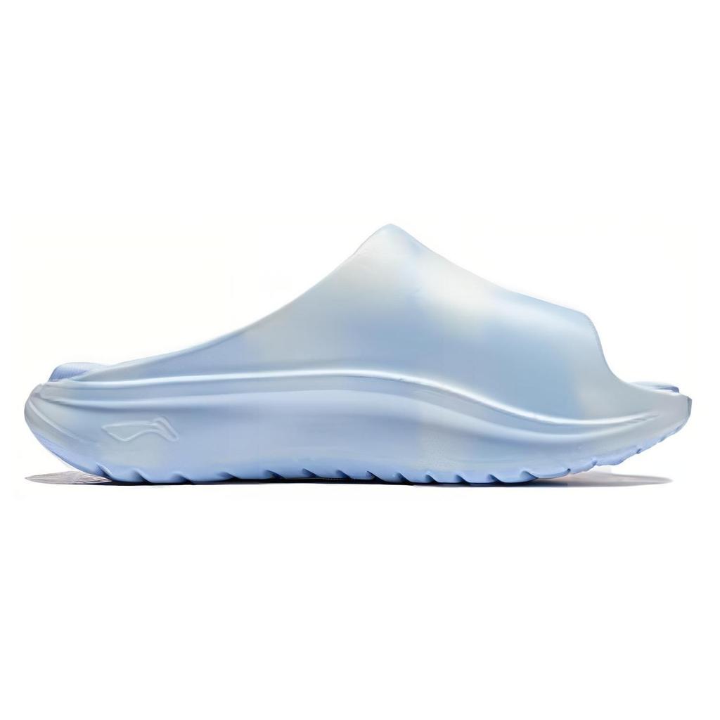 Li-Ning Soft Slipper Thick Sole Height Increasing Comfortable Slide Sandals Unisex Footwear Blue White AGAU003-4