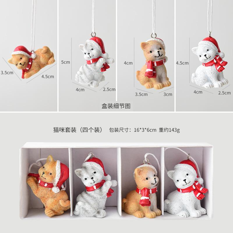 

Christmas Decorations Mini Resin Elderly Snowhouse Holy Christmas Tree Small Pendant Box Gift Toy Home Scenery Small Model 1 box