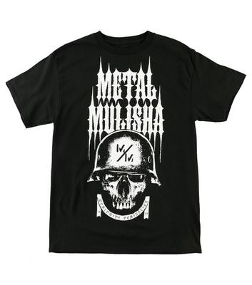 Camiseta unisex con estampado de serigrafía desgastada en blanco y negro de Metal Mulisha Arise Smu
