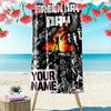 Name Custom Band Green Day Print Beach Towel, Large Soft Quick Dry Towel for Beach Camping Swimming