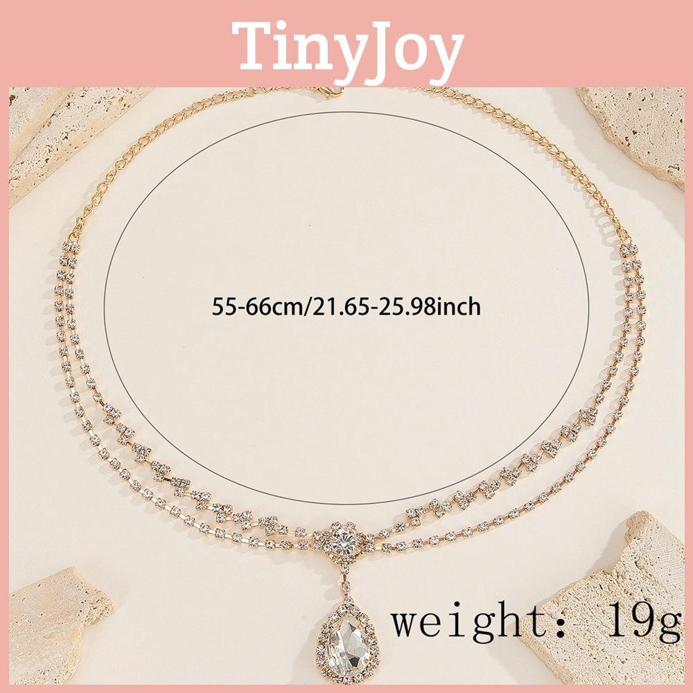 Elegant Rhinestone And Multi Layer Chain Design Silver Jewelry Headwear For Women