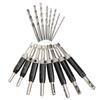 17pcs 5/64-1/4 inch Self Centering Drill Bit Hex Key Quick Change Hinge Drill Bit Hex Shank Aluminum Alloy Alignment Drill Bit