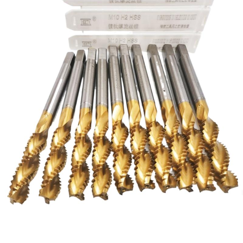 1pcs spiral groove machine tapM2-M36 HSS titanium coating , used for stainless steel internal thread tapping and drilling tools