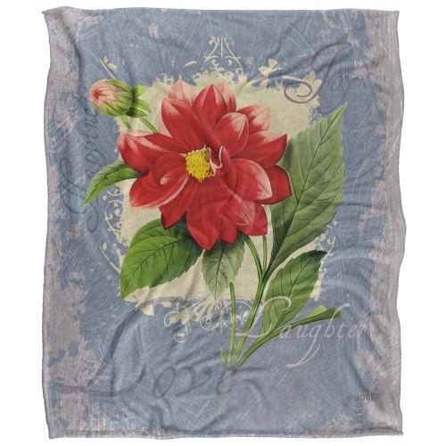 JQ Licensing Love Happiness Joy 2 Silky Flower Supersoft Blanket