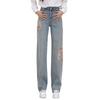 2024 Herbst Damen High Waist Wide Leg Jeans - Schlankmachend, Locker, Nationaler Stil