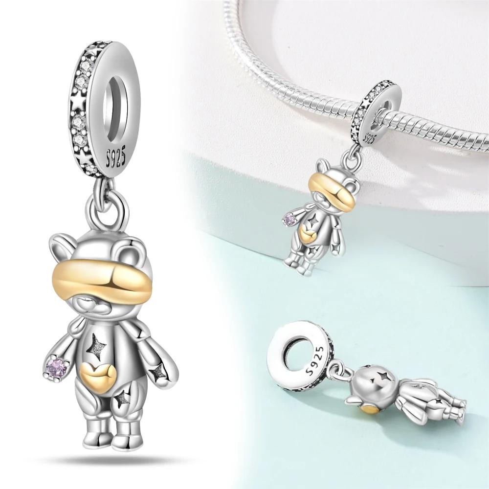 Copperspace Travel Series Rocket Astronaut Charms Beads Fit Original Pandora Bracelets For Women Diy Fine Jewelry Gifts